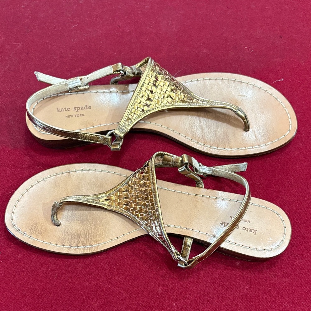 Kate Spade Metallic Gold Sandals